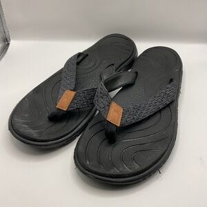 Kuailu NWOT Black Sandles Size 41.5 (US Mens 8-8.5) Casual Thong Flip Flop